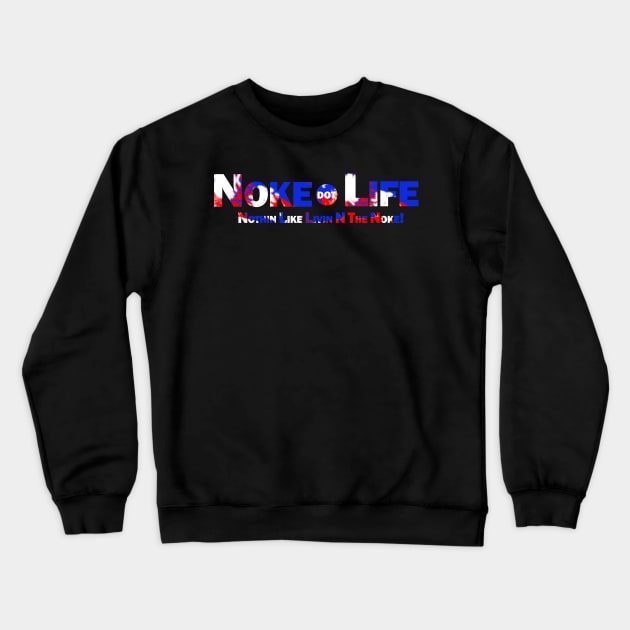 Noke.life - Red, White, & Blue Crewneck Sweatshirt by ThePowerOfU